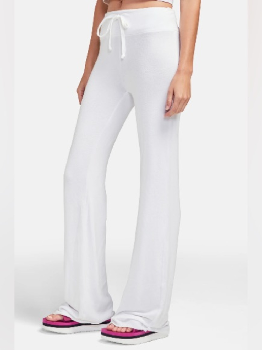 Wildfox White One of a Kind Relaxed Oversized Pants Large NWT Wide Leg